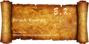 Bruck Konrád névjegykártya